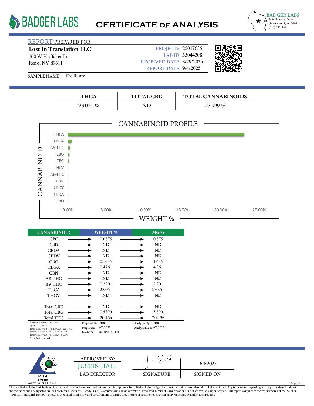 Alternative view of Buy Fee Runtz THCA