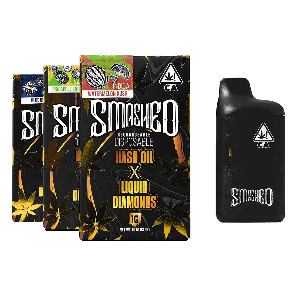 Buy Smashed Hash Oil x Liquid Diamonds Disposable Vapes 1g