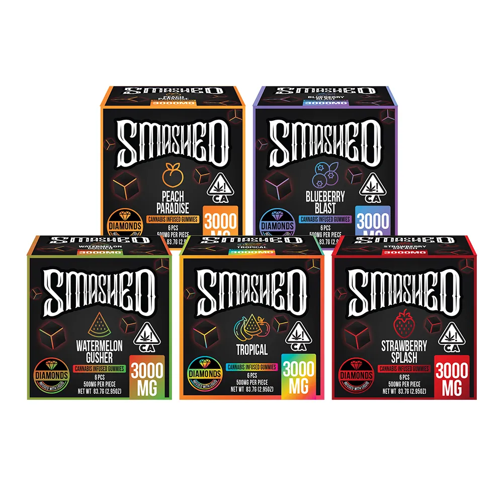 Buy Smashed Liquid Diamond Infused Gummies 3000 MG